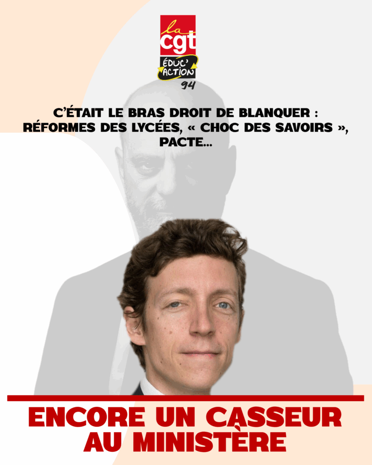 Nomination d ’Edouard Geffray : pas de rupture en vue et un mauvais signal envoyé