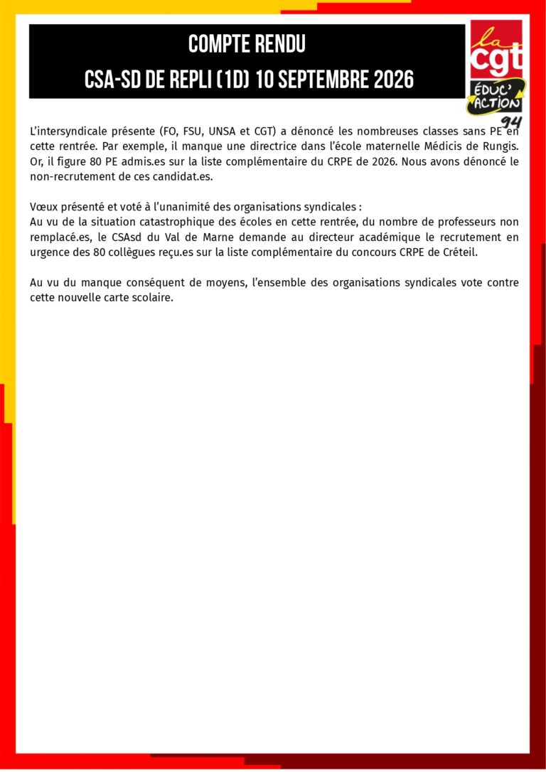 CSA-sd du 10 septembre 2026