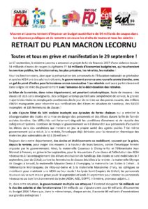 Appel intersyndical : Toutes et tous en grève et manifestation le 29 septembre !