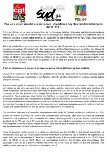 Maintien à Ivry des familles hébergées par le 115 !