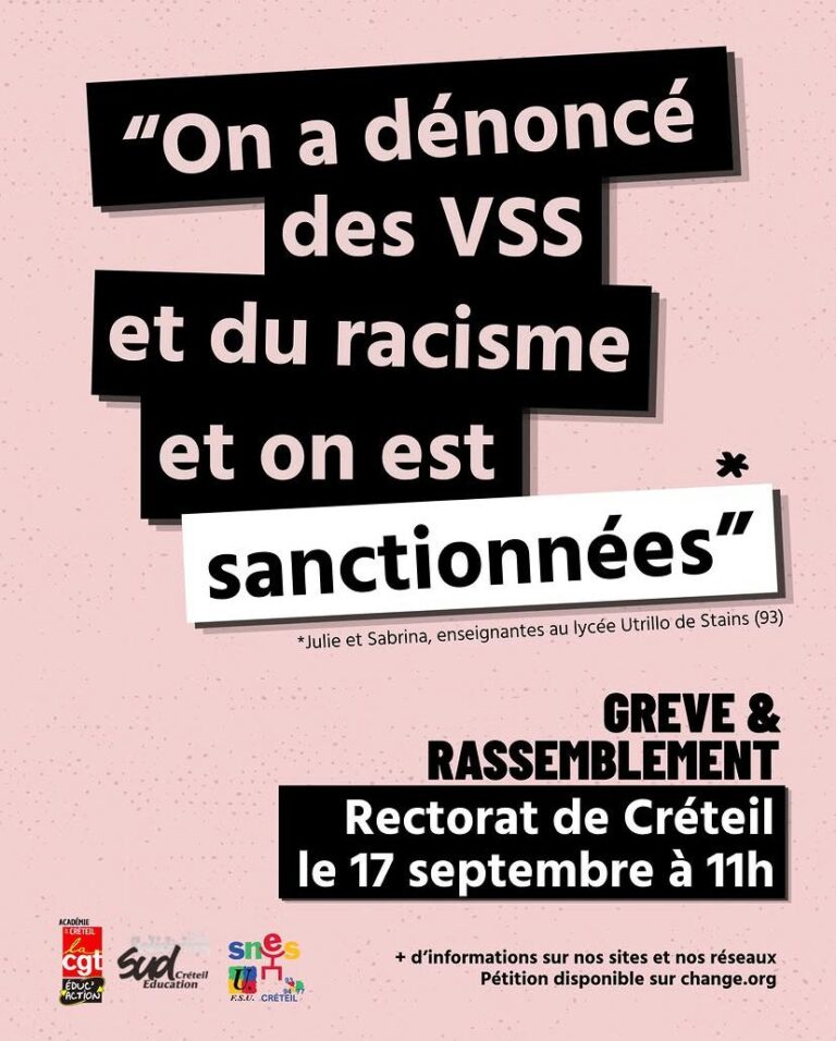 L’academie de Créteil veut sanctionner les lanceuses d’alerte