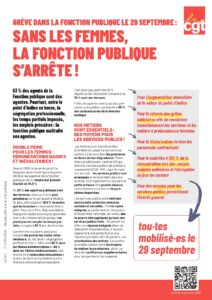 Toutes mobilisées le 29 septembre