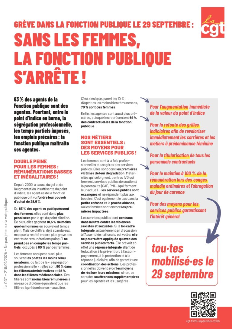 Toutes mobilisées le 29 septembre
