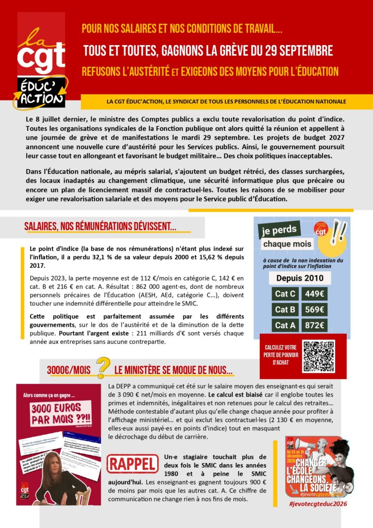 Tous et toutes, Gagnons la grève du 29 septembre
