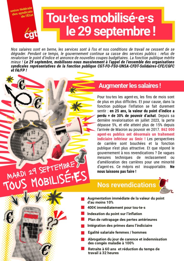 Tou·te·s mobilisé·e·s le 29 septembre !