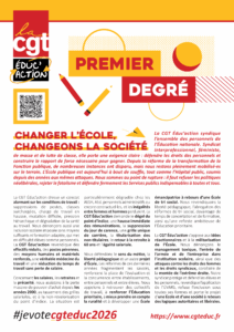 Premier degré : vote et fais voter pour la CGT éduc&rsquo;action 94 !